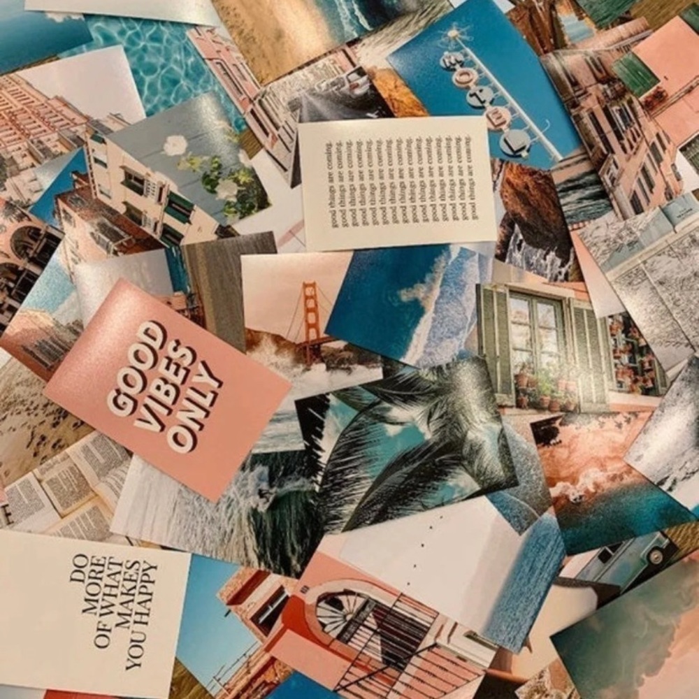 (60) Photo Beach Wall Collage - Reusable